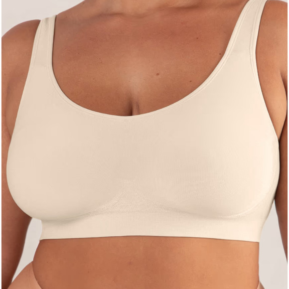 Shapermint Essential Women Everyday Comfort Straps Wireless Shaping Bra M Chai - Picture 2 of 9